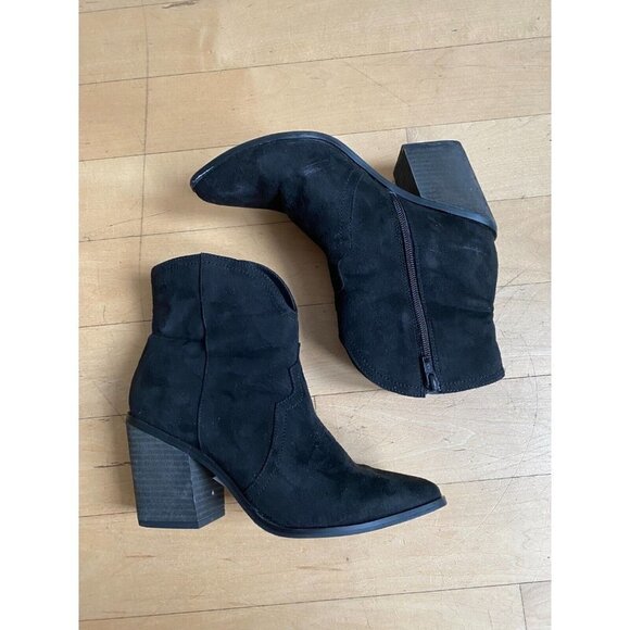 ABOUND BNWOT Women's Western "Courtnee" Bootie Black Sz 7.5 Ankle Boot. - Picture 3 of 8